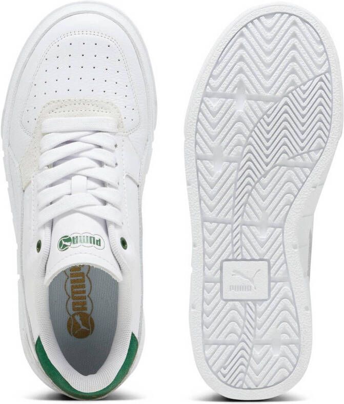 Puma Cali Court Match leren sneakers wit groen