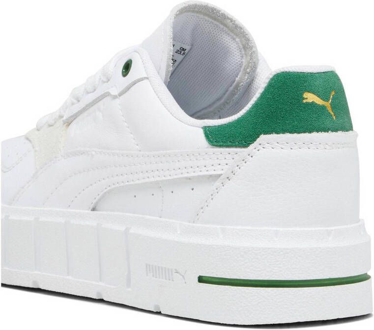 Puma Cali Court Match leren sneakers wit groen