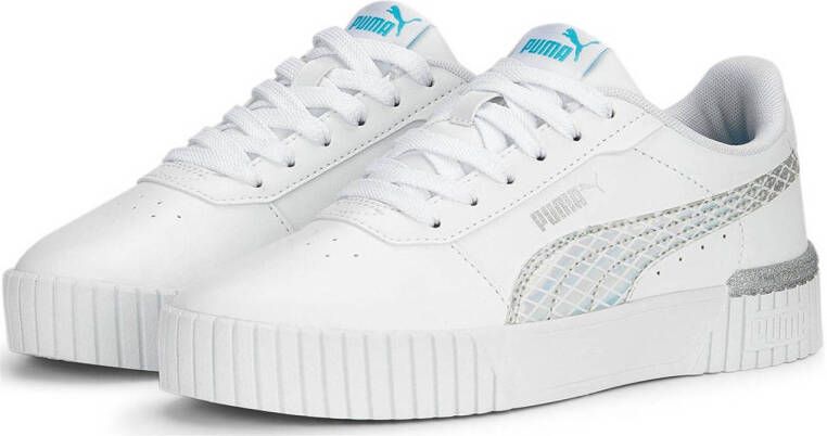 Puma Carina 2.0 Mermaid sneakers wit blauw zilver