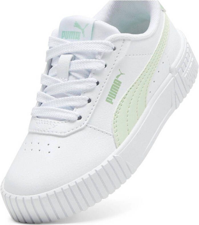 Puma Carina 2.0 sneakers wit lichtgroen