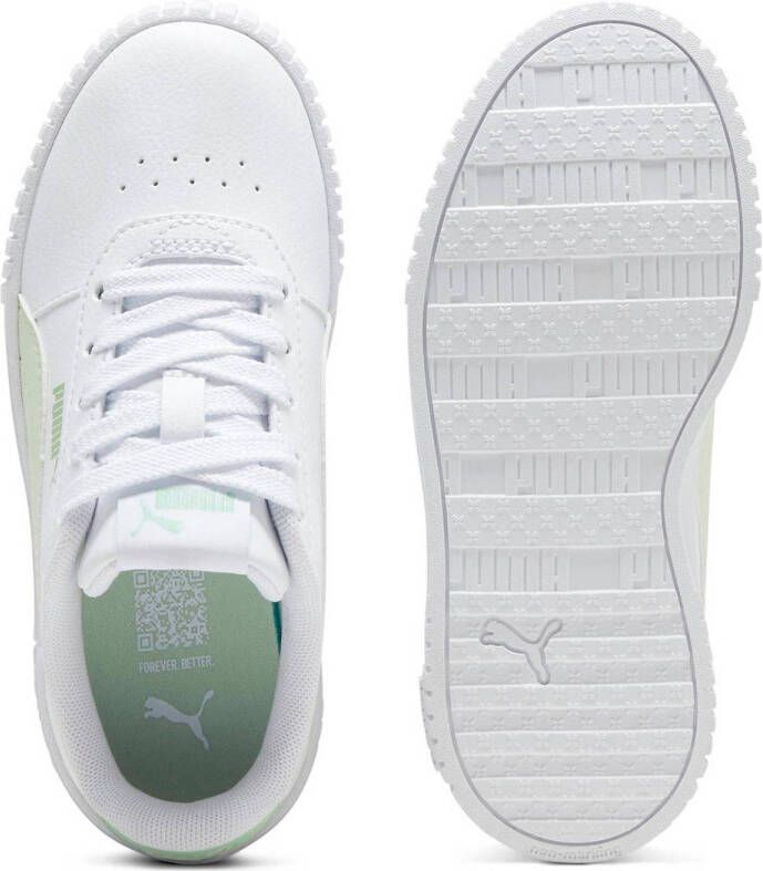 Puma Carina 2.0 sneakers wit lichtgroen