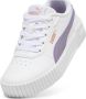 Puma Carina 2.0 sneakers wit lila oker Jongens Meisjes Imitatieleer Effen 31 - Thumbnail 3