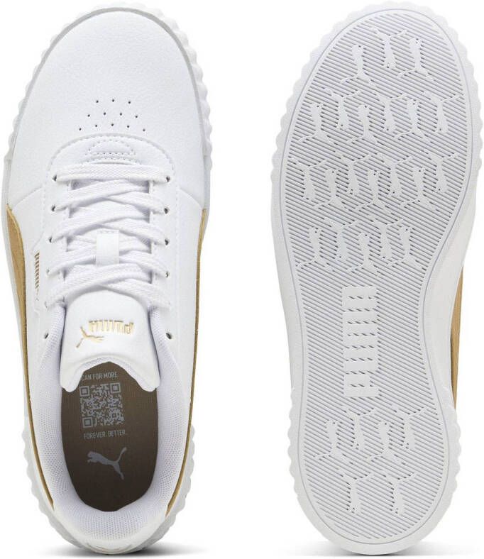 Puma Carina 3.0 Aqua Metallics sneakers wit zand goud