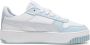 Puma Carina Street leren sneakers wit lichtblauw lichtgrijs Meisjes Leer 35.5 - Thumbnail 7