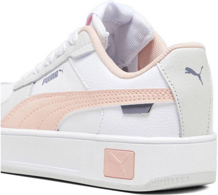 Puma Carina Street leren sneakers wit roze