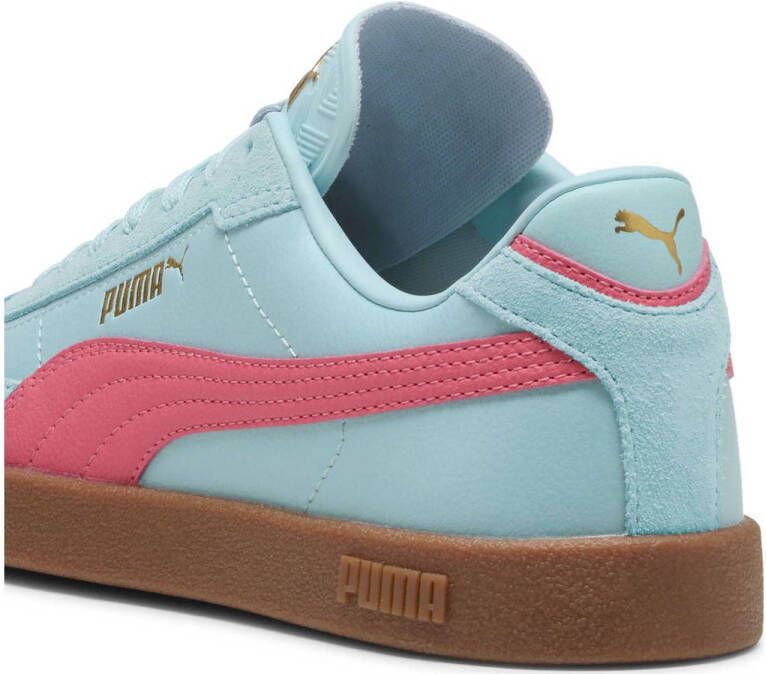 Puma Club II Era sneakers lichtblauw oranje