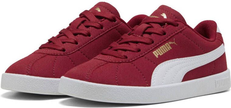Puma Club II sneakers donkerrood wit