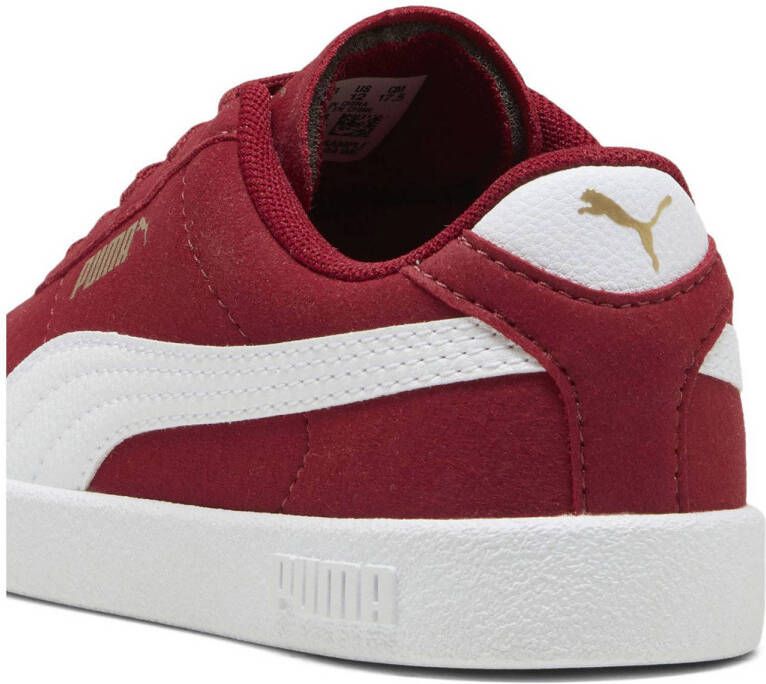 Puma Club II sneakers donkerrood wit