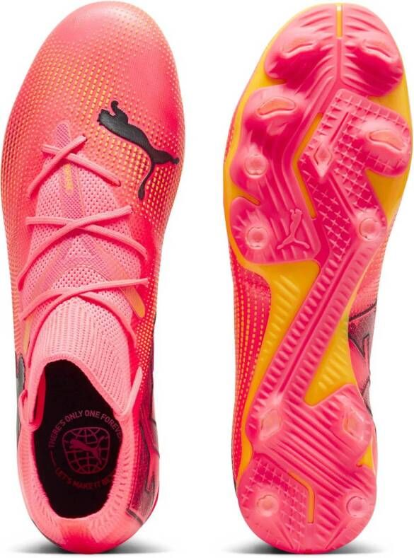 Puma Future 7 Match FG AG Sr. voetbalschoenen roze zwart oranje