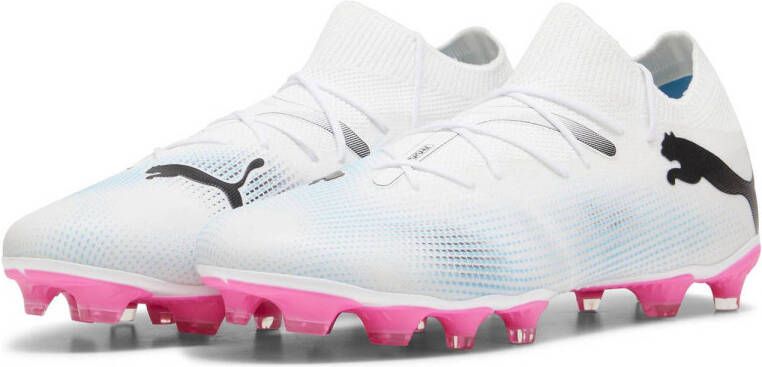 Puma Future 7 Match FG AG Sr. voetbalschoenen wit zwart fuchsia