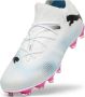 PUMA Future 7 Match Gras Kunstgras Voetbalschoenen (MG) Dames Wit Roze Zwart - Thumbnail 4