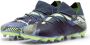 PUMA Future 7 Match Gras Kunstgras Voetbalschoenen (MG) Kids Grijs Paars Groen Wit - Thumbnail 7