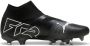 PUMA Future 7 Match+ Veterloze Gras Kunstgras Voetbalschoenen (MG) Zwart Wit Donkergrijs - Thumbnail 5