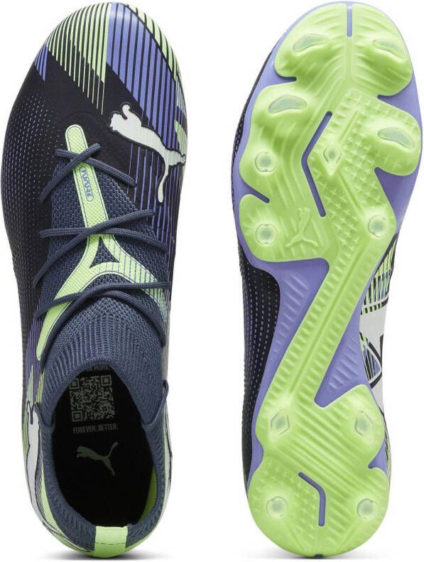Puma Future 7 Match senior voetbalschoenen grijs wit felgroen
