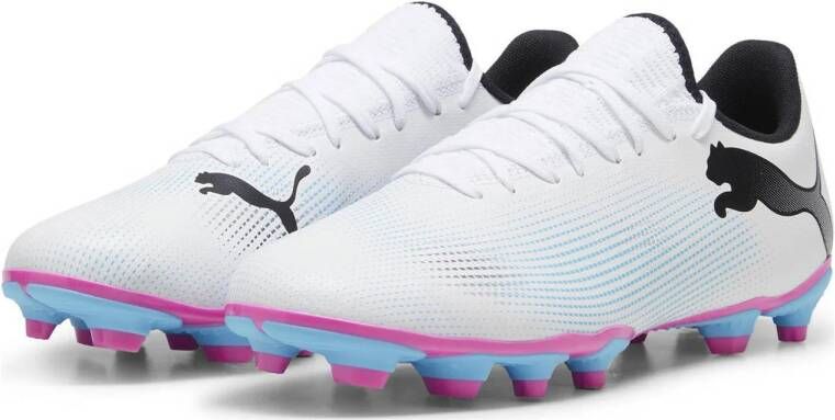 Puma Future 7 Play FG AG voetbalschoenen wit zwart fuchsia