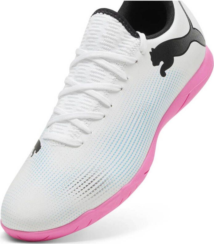 Puma Future 7 Play It Sr.voetbalschoenen wit zwart fuchsia