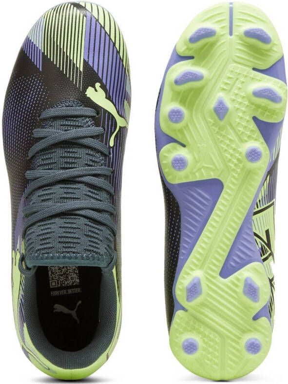 Puma Future 7 Play junior voetschoenen grijs paars geel