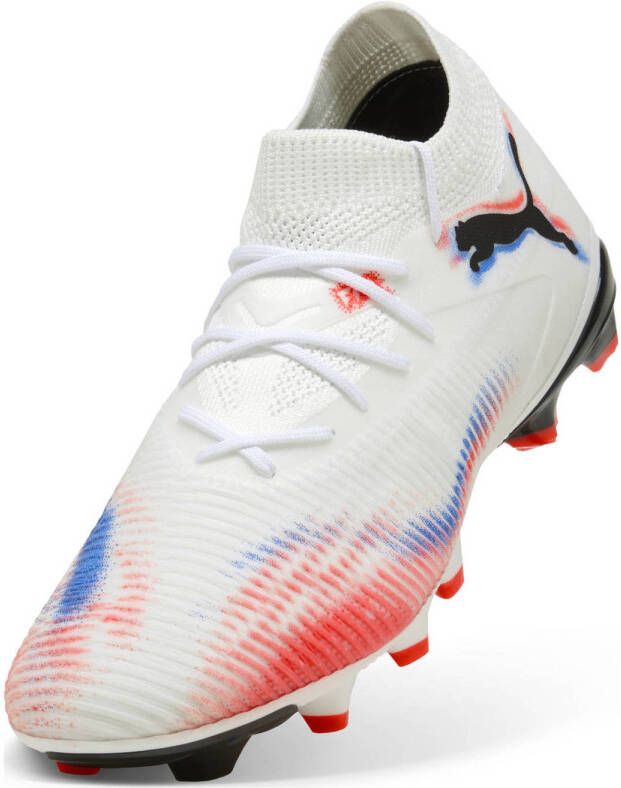 Puma Future 8 Match senior voetbalschoenen wit rood blauw