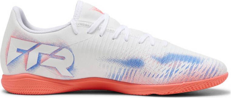 Puma Future 8 Play senior zaalvoetbalschoenen wit oranje blauw