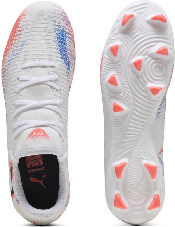 Puma Future 8 Play voetbalschoenen wit oranje