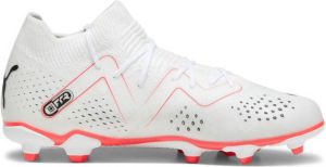 PUMA Future Match FG Voetbalschoenen Kids White Black Fire Orchid