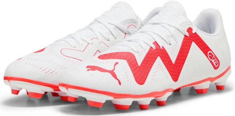 Puma Future Play FG AG voetbalschoenen wit rood