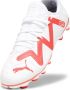 Puma Future Play voetbalschoenen wit rood Imitatieleer 32 - Thumbnail 5