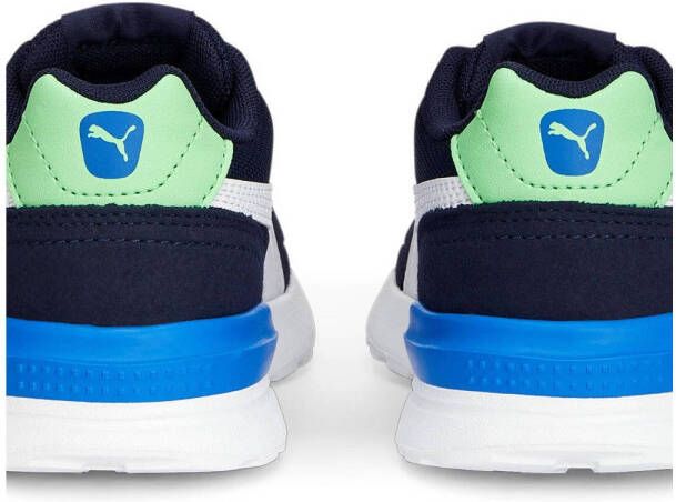 Puma Graviton sneakers donkerblauw wit groen