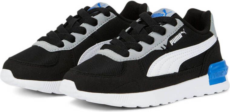 Puma Graviton sneakers zwart wit kobaltblauw