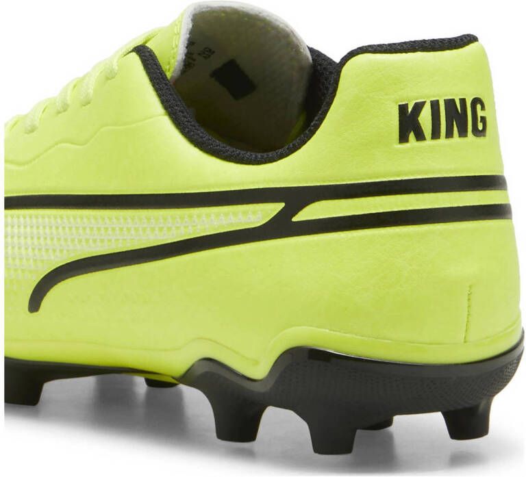 Puma King Match FG AG Jr. voetbalschoenen geel zwart