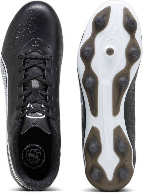 Puma King Match voetbalschoenen zwart wit