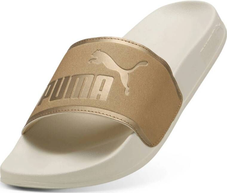 Puma Leadcat 2.0 Aqua Metallics badslippers ecru goud zand