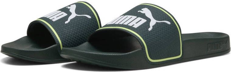 Puma Leadcat 2.0 badslippers zwart wit geel