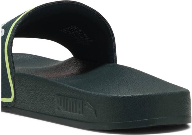 Puma Leadcat 2.0 badslippers zwart wit geel