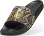 Puma Leadcat 2.0 Snake Chic badslippers slangenprint zwart goud - Thumbnail 3