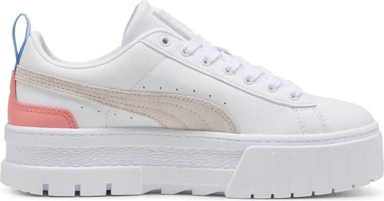 Puma Mayze Lth sneakers wit roze lichtgrijs
