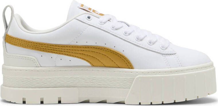 Puma Mayze Lux sneakers wit goudkleurig
