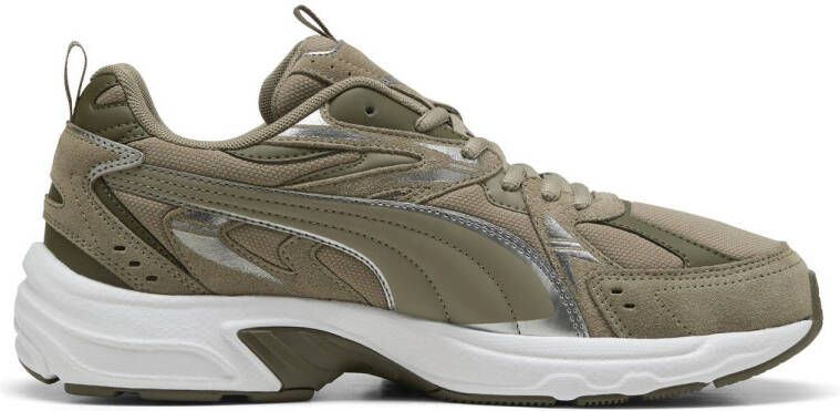 Puma Milenio Tech Suede sneakers kaki zilver