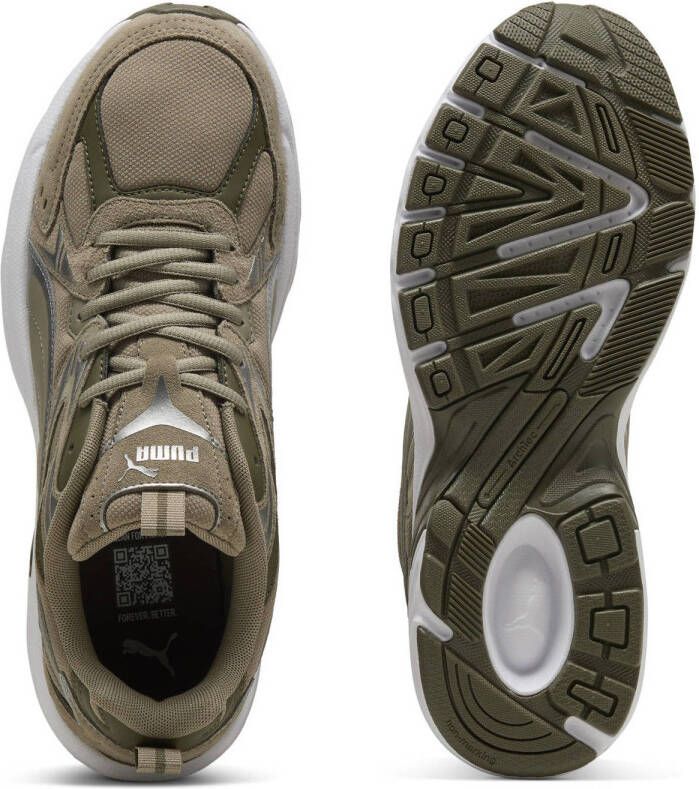 Puma Milenio Tech Suede sneakers kaki zilver