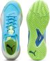 Puma Nova Court padelschoenen lichtblauw limegroen wit - Thumbnail 3