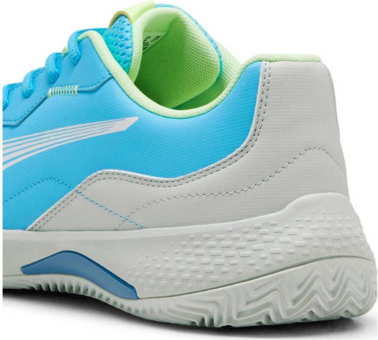 Puma Nova Smash tennisschoenen blauw groen lichtgrijs