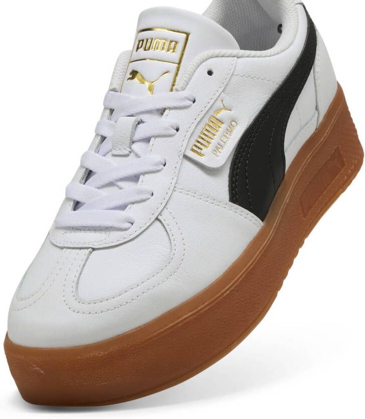 Puma Palermo Elevata Lth sneakers wit zwart