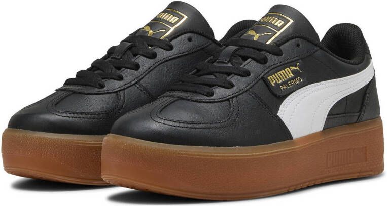 Puma Palermo Elevata Lth sneakers zwart gum