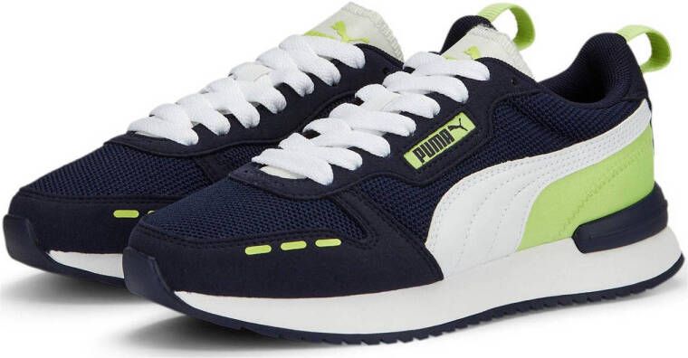 Puma R78 Runner sneakers donkerblauw groen wit
