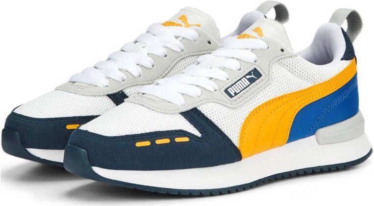 Puma R78 Runner sneakers wit geel donkerblauw