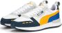 Puma R78 Runner sneakers wit geel donkerblauw - Thumbnail 6