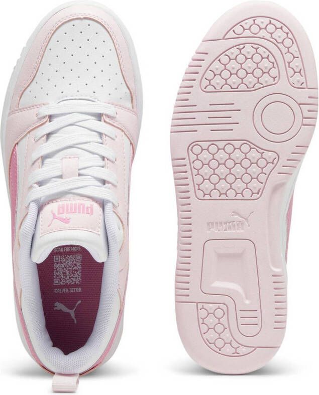 Puma Rebound V6 Lo sneakers Wit Fuchsia Roze