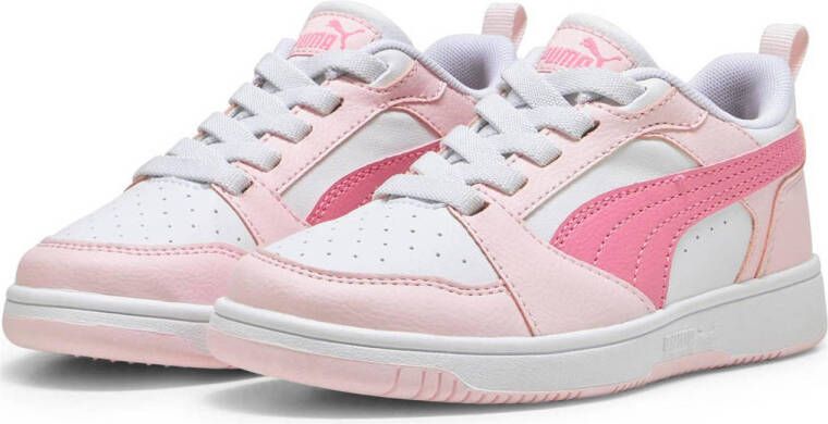 Puma Rebound V6 Lo sneakers wit roze lichtroze
