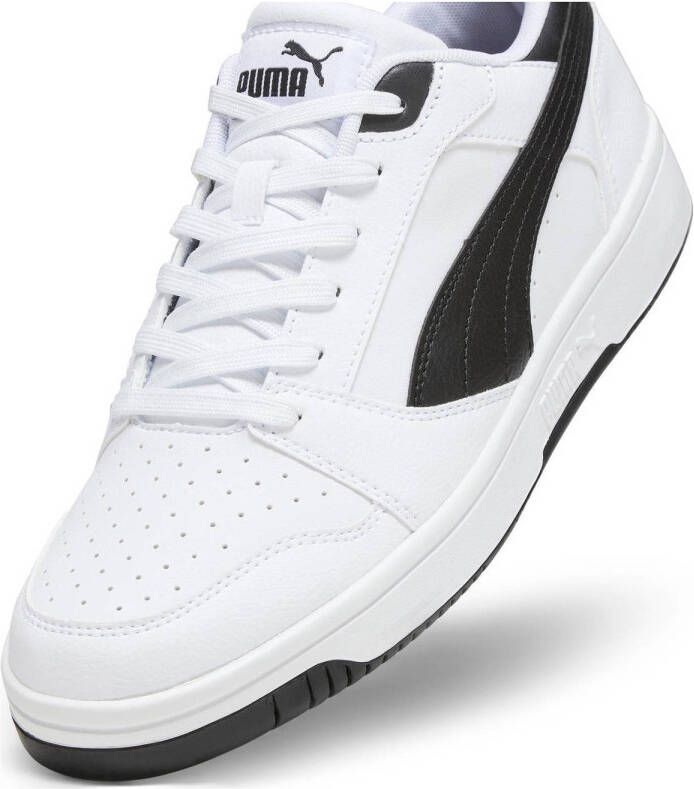 Puma Rebound V6 Lo sneakers wit zwart