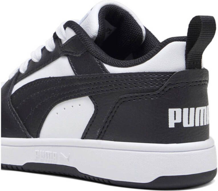 Puma Rebound V6 Lo sneakers wit zwart